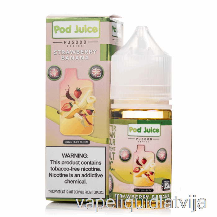 Zemeņu Banānu - Pāksts Sula Pj5000 - 30ml 55mg Vape šķidrums